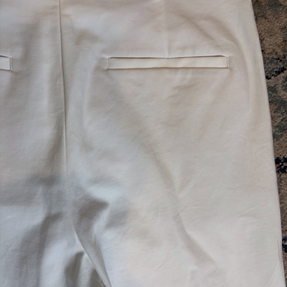 LOFT White Cropped Wide-Leg Trousers High Rise Size 6 EUC - Picture 6 of 10